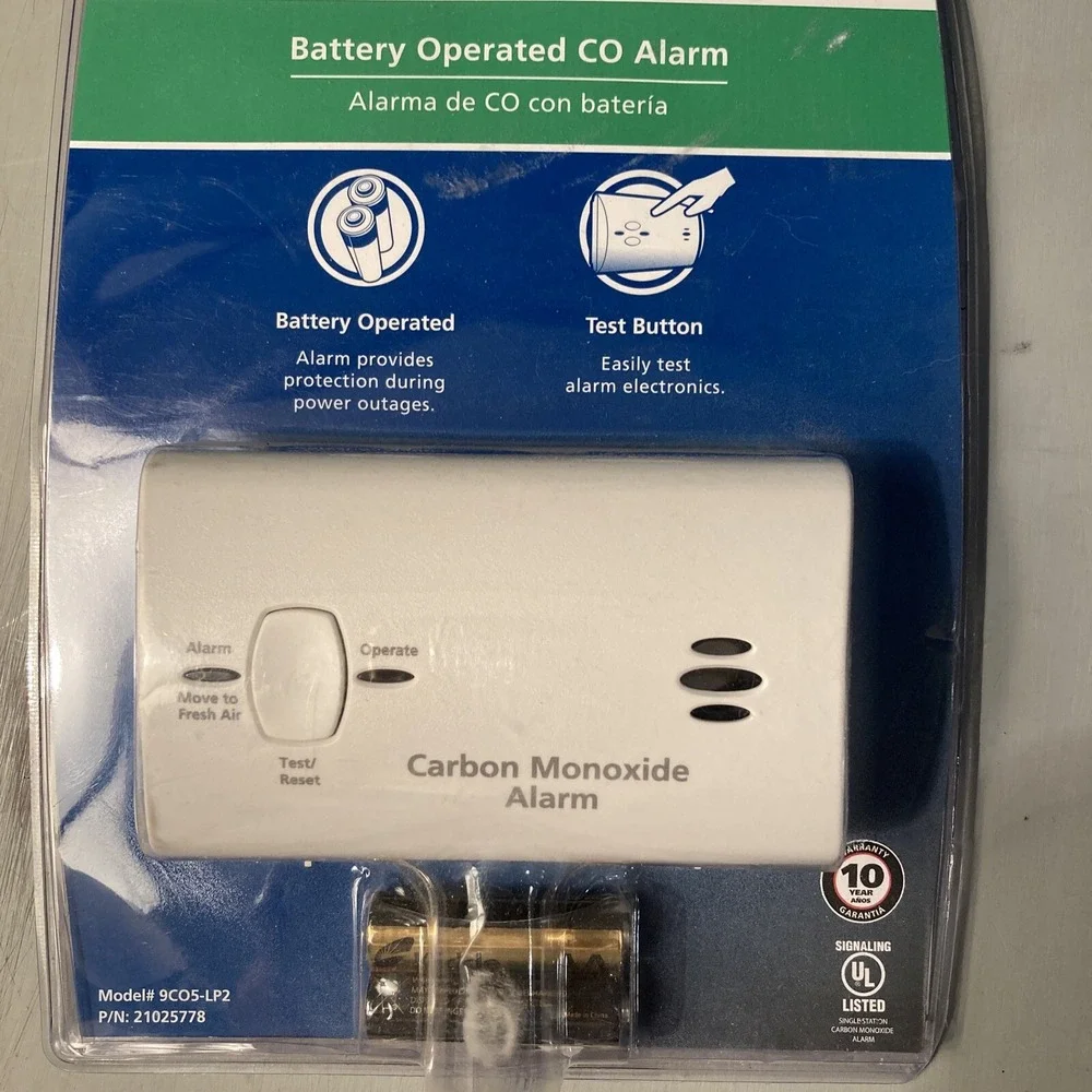 Kidde Battery Operated Carbon Monoxide Alarm